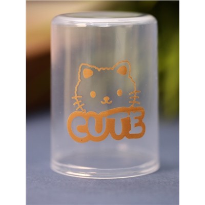 Дорожная бутылочка "Cute cat", brown (60 ml)