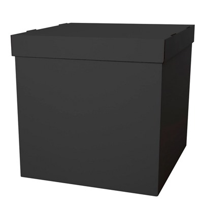 Коробка 60х60х60 см, чёрная с крышкой, 1шт.