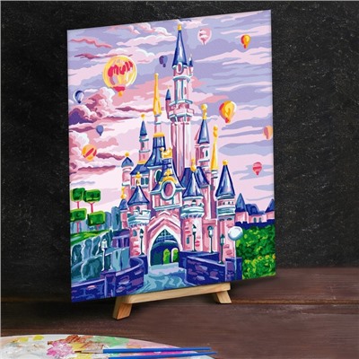 Картина по номерам на холсте с подрамником «Замок с воздушными шарами», 40 х 50 см