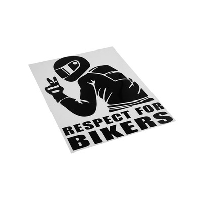 Наклейка на авто "Respect for bikers", 14×19 см