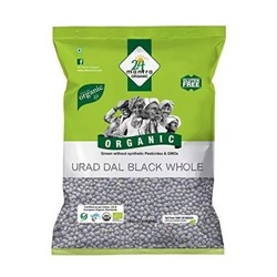 Черный Урад Дал цельный (500 г), Urad Dal Black Whole, произв. 24 Mantra Organic