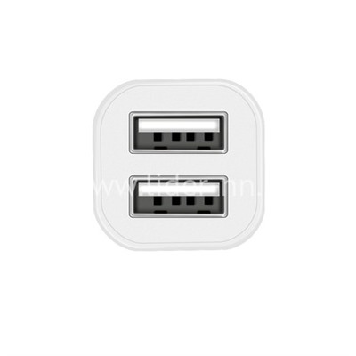 АЗУ для iPhone5/6/6Plus/7/7Plus 2 USB выхода (2400mAh) HOCO Z12 (белый)