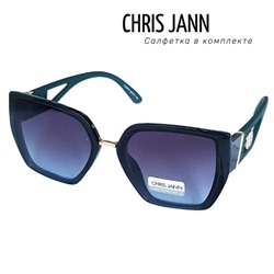 Очки солнцезащитные CHRIS JANN с салфеткой, женские, синие, 31930А-CJ0673, арт.219.091