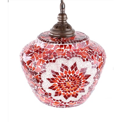 R520-5 Светильник мозаичный Тюльпан, красно-оранжевая зцвезда