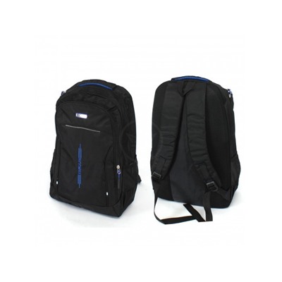 Рюкзак SAL-8222 молодежный,  2отд,  1внутр+2внеш.карм,  черный/синий 241409