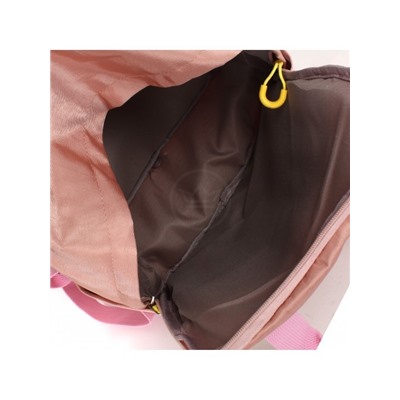 Сумка женская текстиль ZH-7078  (рюкзак),  1отд,  5внеш,  1внут/карм,  розовый 235095