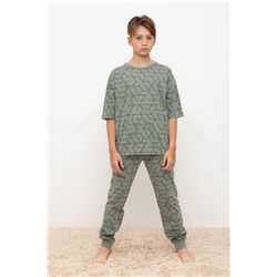 КБ 2823/зеленый чай,геометрия пижама