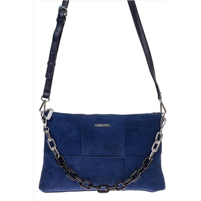 Женская сумка клатч из натуральной замши и искусственной кожи, цвет синий