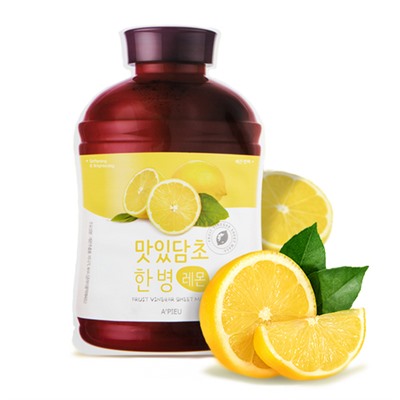 APIEU Fruit Vinegar Тканевая маска (Лимон)