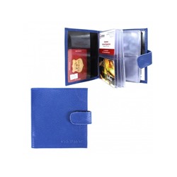 Визитница Premier-V-46 (с хляст,  2х рядная,  48 карт)  натуральная кожа синий флотер (329)  200275