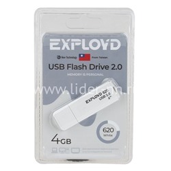 USB Flash 4GB Exployd (620) белый