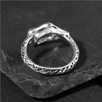 Кольцо «Перстень» коготь дракона, цвет чернёное серебро, безразмерное