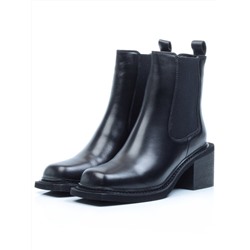 SE21W-1A BLACK Ботинки зимние женские (натуральная кожа, натуральный мех) размер 34