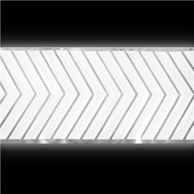 Светоотражающая лента-термонаклейка «Стрелки», 5,5 см, 1 ± 0,1 м, цвет серый