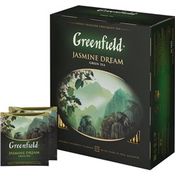 Чай Гринфилд зелёный Жасмин 100пак