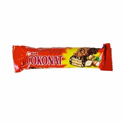 Вафельный баточник в шоколаде Cokonat со вкусом лесных орехов 33гр (24шт в блоке)