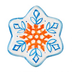 Украшение ёлочное "Снежинка" майолика