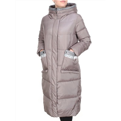 2115 LIGHT GRAY Пальто зимнее женское MELISACITI (200 гр. холлофайбера) размер 50