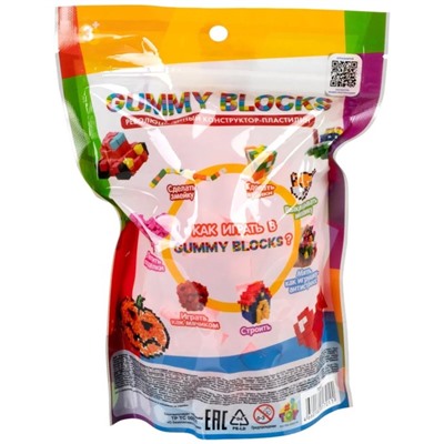 Конструктор — пластилин Gummy Blocks, красный