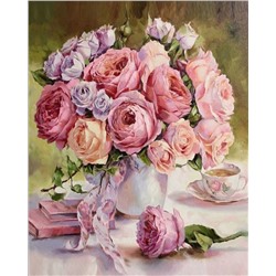 Картина по номерам 40х50 - Пастельные розы