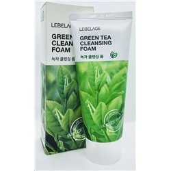 Пенка для лица очищающая с экстрактом зеленого чая CLEANSING FOAM GREENTEA, LEBELAGE, 100 мл