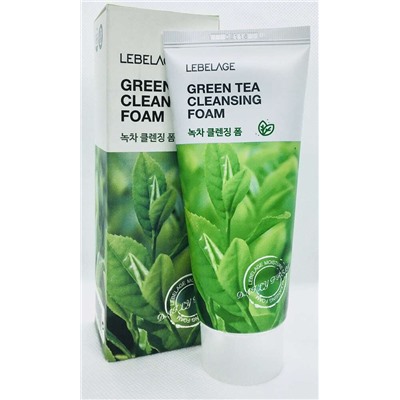 Пенка для лица очищающая с экстрактом зеленого чая CLEANSING FOAM GREENTEA, LEBELAGE, 100 мл