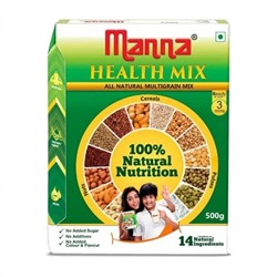 Натуральная мультизерновая смесь для здоровья (500 г), Health Mix All Natural Multigrain Mix, произв. Manna