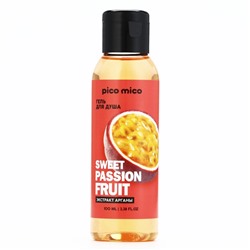 Гель для душа с экстрактом арганы Sweet passionfruit, 100 мл, аромат маракуйи, PICO MICO