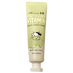Крем для рук и ногтей Brightening Milk Vitamin Hand & Nail Cream, Kwailnara, Welcos, 30 г