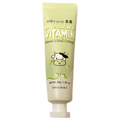 Крем для рук и ногтей Brightening Milk Vitamin Hand & Nail Cream, Kwailnara, Welcos, 30 г