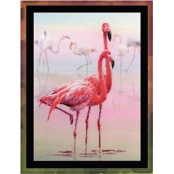 Набор для вышивания Риолис Рт-0012 Розовый фламинго, 30*40 см