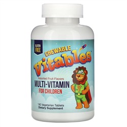 Vitables, мультивитамины для детей, со вкусами фруктов, 180 вегетарианских таблеток