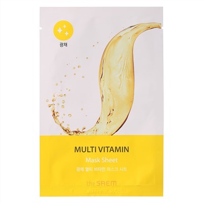 Маска тканевая BIO SOLUTION Radiance Multi Vitamin Mask Sheet, THE SAEM, 20 г