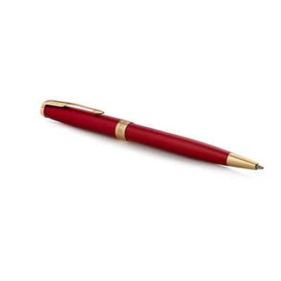 Ручка шариковая Parker Sonnet Core K539 Lacquer Intense Red GT М 1.0 мм, корпус из нержавеющей стали, чёрные чернила