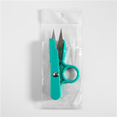 Ножницы для обрезки ниток, с кольцом, 12 см, цвет МИКС
