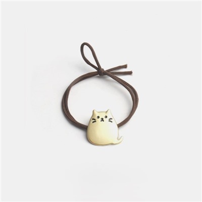 Резинка для волос GIRLY "Chubby cat", gold