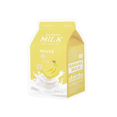 APIEU Banana Milk Тканевая маска с экстрактом банана (1ea)