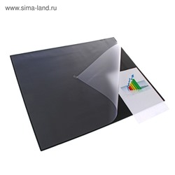 Накладка на стол Durable, 650 × 520 мм, нескользящая основа, верхний прозрачный лист, чёрная