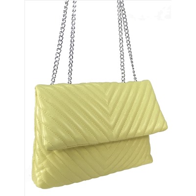 Женская сумка из искусственной кожи, цвет лимонный