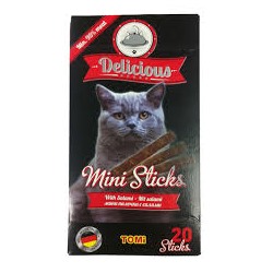 TOMI Delicious Mini Sticks мини палочки для кошек 20х2г, с Салями
