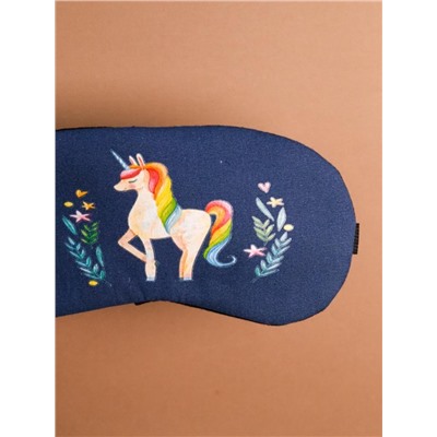 Маска для сна гелевая "Color Unicorn", blue