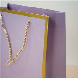 Пакет подарочный (M) «Classic line», purple (33*25*12)
