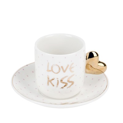 Кофейный набор 4пр. "Love kiss" v=90мл. (подарочная упаковка)