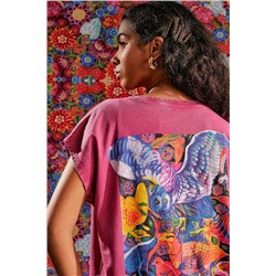T-shirt bawełniany damski z kolekcji Jane Tattersfield x Medicine kolor różowy