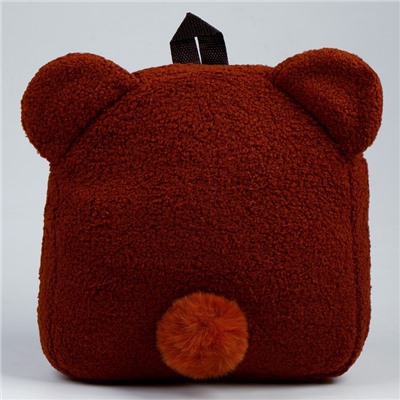 Рюкзак детский для девочки «Медведь», плюшевый