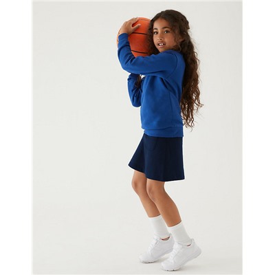 Girls' Cotton with Stretch Sports School Skorts (2-16 Yrs)