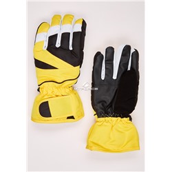 Унисекс зимние горнолыжные перчатки желтого цвета 323J