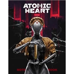 Бизнес-блокнот А5  80л клетка "Atomic Heart" 5-цв. блок (084940) 30678 Хатбер