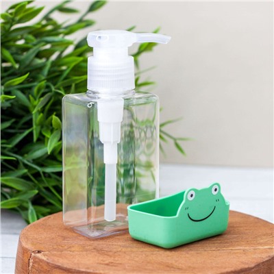 Дорожная бутылочка "Frog head", green (100 ml)