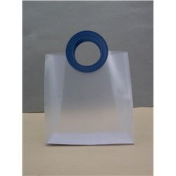 Пакет подарочный (S) "Round handle", blue (22*21*10)